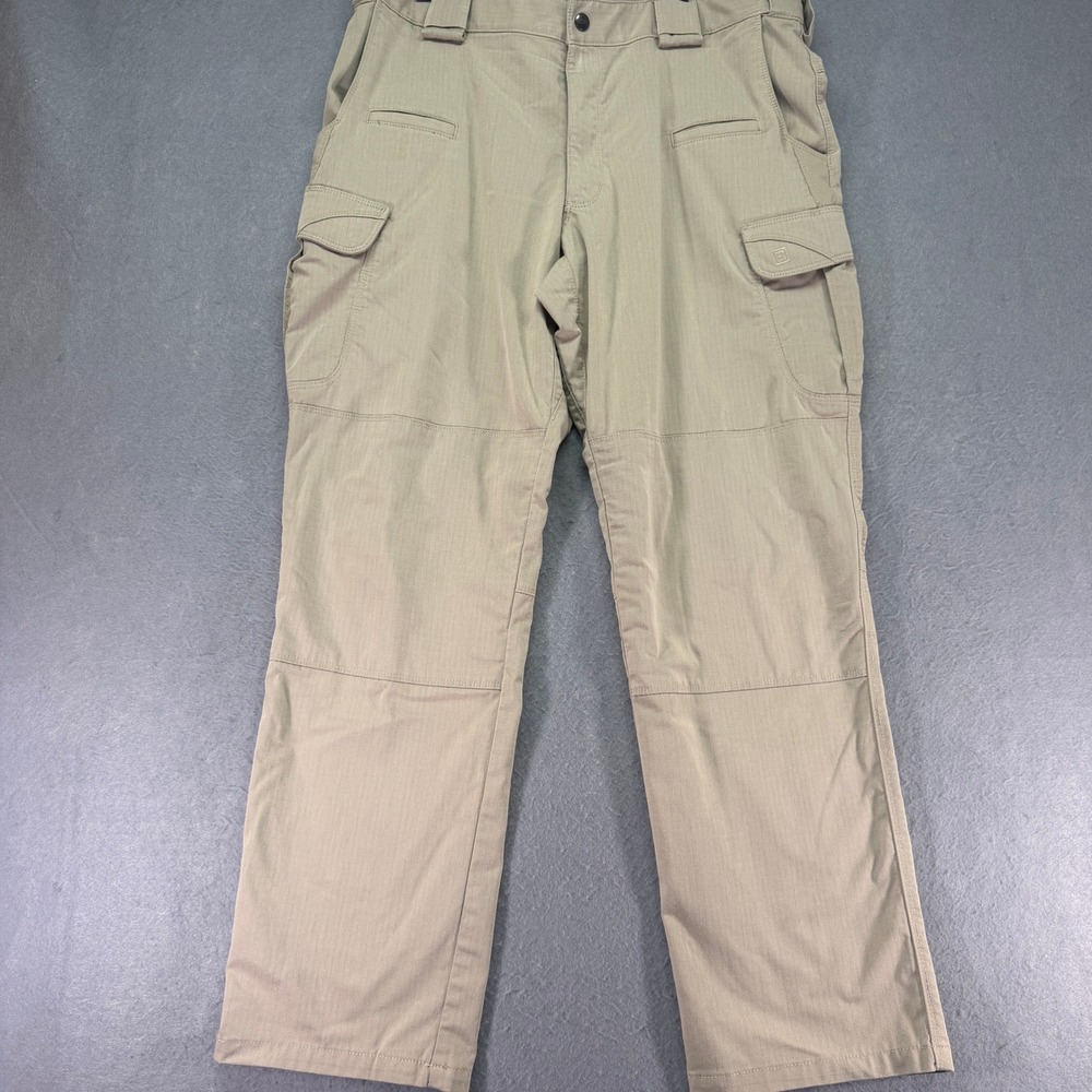 5.11 Tactical Mens 38x32 Khaki Ripstop Cargo Pants Tan Straight Leg Utility